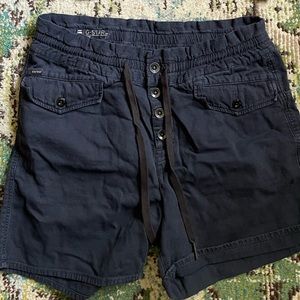 G-star raw utility shorts with tie waist navy blue 26 waist